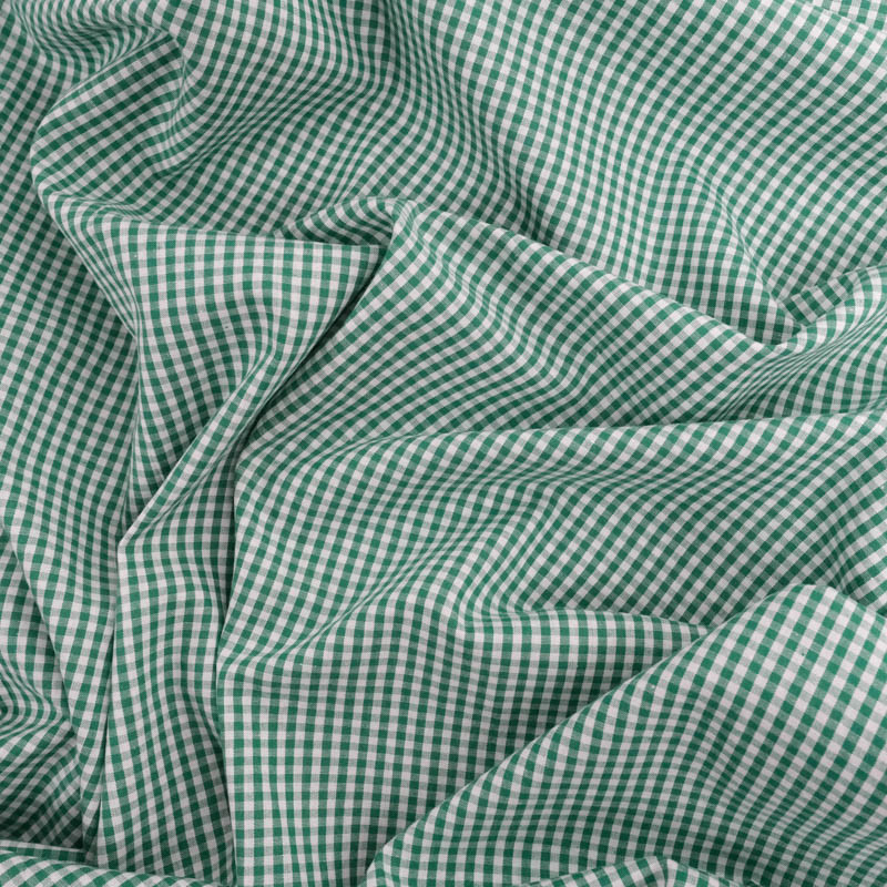 Vichy de cuadros pequeños verde oscuro - Maison Klem